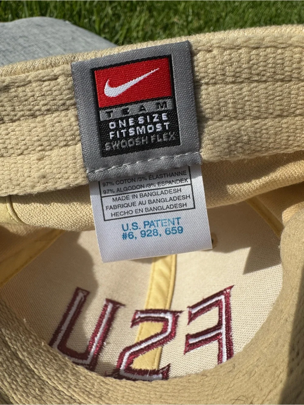 FSU FLORIDA STATE Embroidered Baseball Cap in Tan Nike